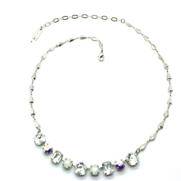 Mariana Necklace Round & Emerald Shape Swarovski Crystal On A Clear Day Inspiration
