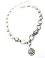 Mariana Pendant Necklace Coin & Cushion Clear Swarovski Crystal On A Clear Day Inspiration Coll. - Image 3