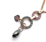 Mariana Necklace Pendant Madagascar Africa Coll. Pink & Sapphire Swarovski Crystal - Image 2