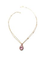Mariana Pendant Necklace Flower Light Rose Swarovski Crystal My Treasures Coll. - Image 2