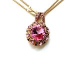 Mariana Pendant Necklace Flower Light Rose Swarovski Crystal My Treasures Coll.