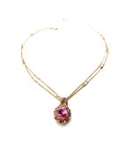 Mariana Pendant Necklace Flower Light Rose Swarovski Crystal My Treasures Coll. - Image 3