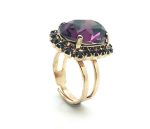 Mariana Ring Beautiful Circle Shape Purple Crystal Swarovski Bliss Nirvana Coll. - Image 3