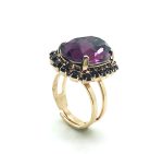 Mariana Ring Beautiful Circle Shape Purple Crystal Swarovski Bliss Nirvana Coll.