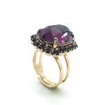 Mariana Ring Beautiful Circle Shape Purple Crystal Swarovski Bliss Nirvana Coll.
