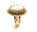 Ring By Mariana My Treasures Coll. Beautiful Circle Shape White Opal Stone - Image 3