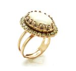 Ring By Mariana My Treasures Coll. Beautiful Circle Shape White Opal Stone - Image 2