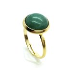 Mariana Ring Beautiful Circle Shape Green Aventurine Stone