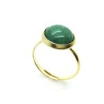 Mariana Ring Beautiful Circle Shape Green Aventurine Stone - Image 2