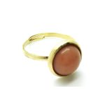 Mariana Ring Beautiful circle Shape Adventurin Pink Stone - Image 3