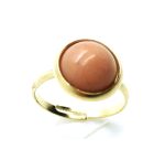 Mariana Ring Beautiful circle Shape Adventurin Pink Stone