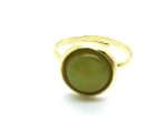 Mariana Ring Jade olive Stone Mineral Beautiful Circle Shape - Image 3