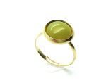 Mariana Ring Jade olive Stone Mineral Beautiful Circle Shape