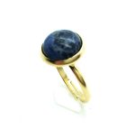 Mariana Ring Beautiful Circle Shape Sodalite Stone Adjustable