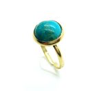Mariana Ring Beautiful Circle Shape Turquoise Mineral Stone