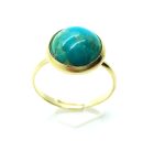 Mariana Ring Beautiful Circle Shape Turquoise Mineral Stone - Image 2