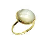 Mariana Ring Shell white Mop Mineral Beautiful Circle Shape