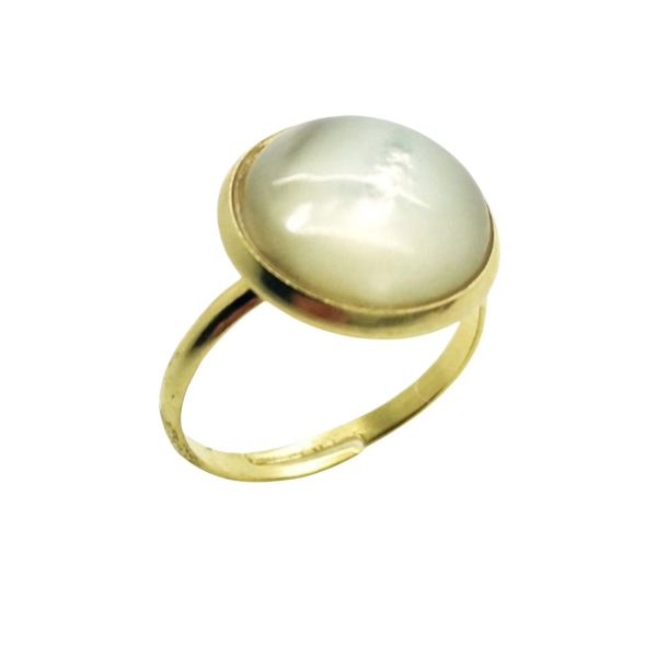 Mariana Ring Shell white Mop Mineral Beautiful Circle Shape