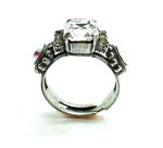 Ring By Mariana My Treasures Coll. Beautiful Rectangle Shape Pearl & Clear Swarovski Crystals - Image 3