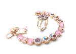 Mariana Jewelry Set Bracelet & Ring  Rose Quartz & Austrian Crystals My Treasures Coll. - Image 2