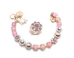 Mariana Jewelry Set Bracelet & Ring  Rose Quartz & Austrian Crystals My Treasures Coll. - Image 3