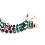 Bracelet By Mariana Woman Beautiful Zircon and Amethyst Swarovski Crystals-RG - Image 3