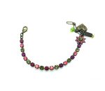 Bracelet By Mariana Woman Beautiful Purple Pink and Olive Swarovski Crystals - Image 3