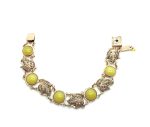 Bracelet By Mariana Inspiration Coll. Beautiful Yellow and Brown Swarovski Crystals