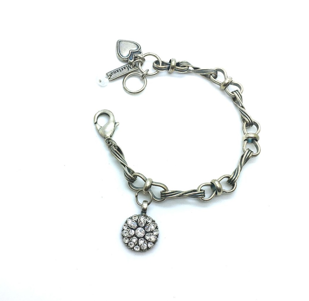 B-4026-3-001001-SP (2) Mariana Bracelet Chain Guardian Angel Clear Austrian Crystals On A Clear Day Sweet Summer Coll. - Image 1
