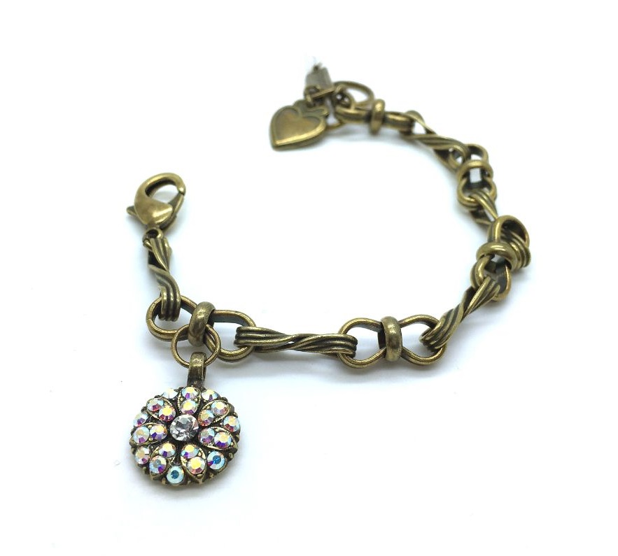 B-4026-3-001AB-AG (3) Bracelet By Mariana Woman Classic Guardian Angel Clear AB Swarovski Crystals - Image 1