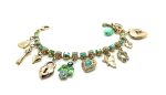 Bracelet By Mariana Beautiful Pendants Green and Pacific Opal Swarovski Crystals - Image 3