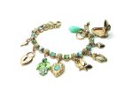 Bracelet By Mariana Beautiful Pendants Green and Pacific Opal Swarovski Crystals