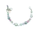 Bracelet By Mariana Woman Flower Shape Amethyst ,Pink and Opal Swarovski Crystals - Image 2