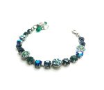 Bracelet By Mariana My Treasures Coll. Beautiful Light Blue and Green Swarovski Crystals - Image 2