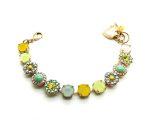Bracelet By Mariana My Treasures coll. Beautiful Flower Shape Yellow Topaz Swarovski Crystal