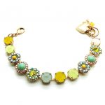 Bracelet By Mariana My Treasures coll. Beautiful Flower Shape Yellow Topaz Swarovski Crystal