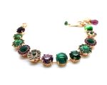 Bracelet By Mariana Beautiful Green Accents and Purple Swarovski Crystals-RG - Image 3