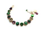 Bracelet By Mariana Beautiful Green Accents and Purple Swarovski Crystals-RG - Image 2