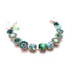 Bracelet By Mariana Woman Classy Turquoise, Aventurine and Malachite Minerals - Image 3