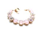 Bracelet By Mariana Woman Rose Quartz Flower Shape and Light Pink Swarovski Crystals - Image 3