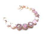Bracelet By Mariana Woman Beautiful Rose Quartz and Pink Swarovski Crystals - Image 3