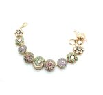 Bracelet By Mariana My Treasures Coll. Beautiful Flower Shape Multi Color Swarovski Crystals - Image 3