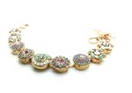 Bracelet By Mariana My Treasures Coll. Beautiful Flower Shape Multi Color Swarovski Crystals - Image 2