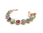 Bracelet By Mariana Woman Beautiful Mint Green and Golden Shadow Swarovski Crystals - Image 2