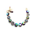Bracelet By Mariana My Treasures Coll. Beautiful Flower Shape Blue Swarovski Crystals