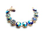 Bracelet By Mariana My Treasures Coll. Beautiful Flower Shape Blue Swarovski Crystals - Image 2