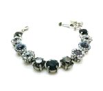 Bracelet By Mariana Woman Beautiful Grey and Black Swarovski Crystals - Image 2