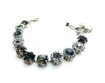 Bracelet By Mariana Woman Beautiful Grey and Black Swarovski Crystals - Image 3
