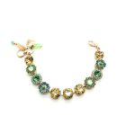 Bracelet By Mariana Woman Elegant Peridot and Chrysolite Opal Swarovski Crystals - Image 2
