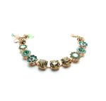 Bracelet By Mariana Woman Elegant Peridot and Chrysolite Opal Swarovski Crystals